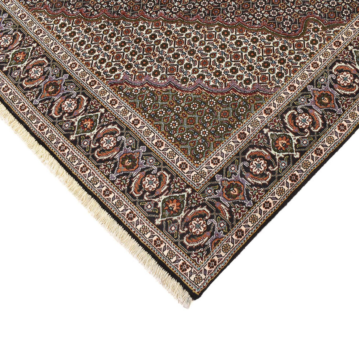 Tappeto Persero - Tabriz - Reale quadrato  - 200 x 197 cm - marrone