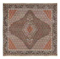 Tappeto Persero - Tabriz - Reale quadrato  - 206 x 200 cm - marrone