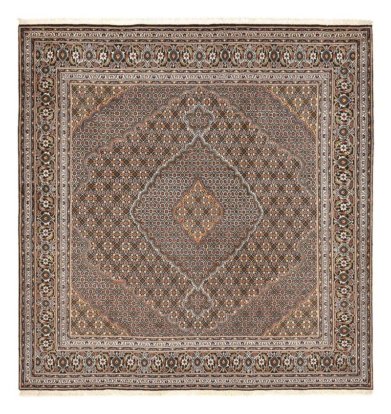 Tappeto Persero - Tabriz - Reale quadrato  - 212 x 198 cm - marrone