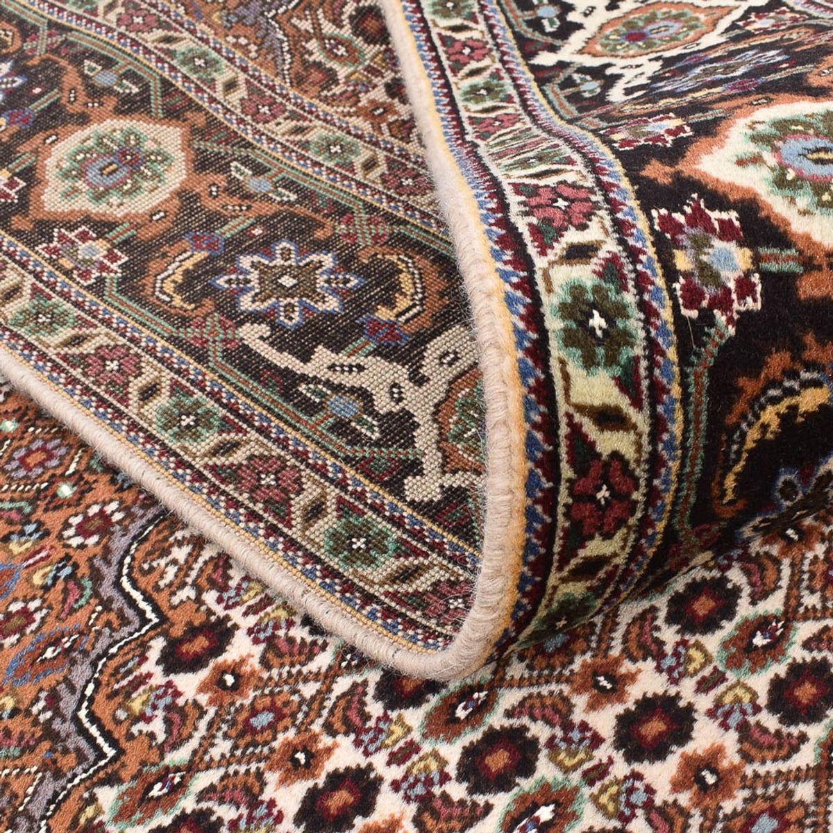 Tappeto Persero - Tabriz - Reale quadrato  - 204 x 200 cm - marrone chiaro