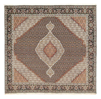Tappeto Persero - Tabriz - Reale quadrato  - 204 x 200 cm - marrone