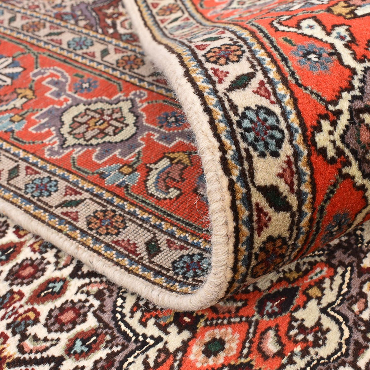 Tappeto Persero - Tabriz - Reale quadrato  - 200 x 200 cm - sabbia