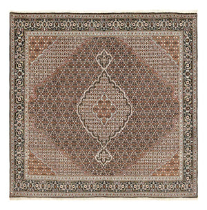 Tappeto Persero - Tabriz - Reale quadrato  - 208 x 204 cm - marrone