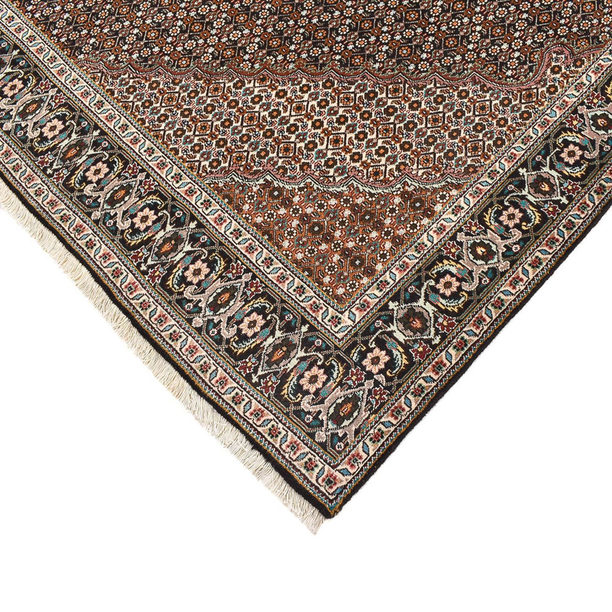 Tappeto Persero - Tabriz - Reale quadrato  - 208 x 204 cm - marrone
