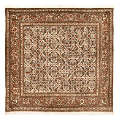 Tappeto Persero - Tabriz - Reale quadrato  - 200 x 199 cm - beige scuro