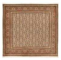 Tappeto Persero - Tabriz - Reale quadrato  - 200 x 199 cm - beige scuro