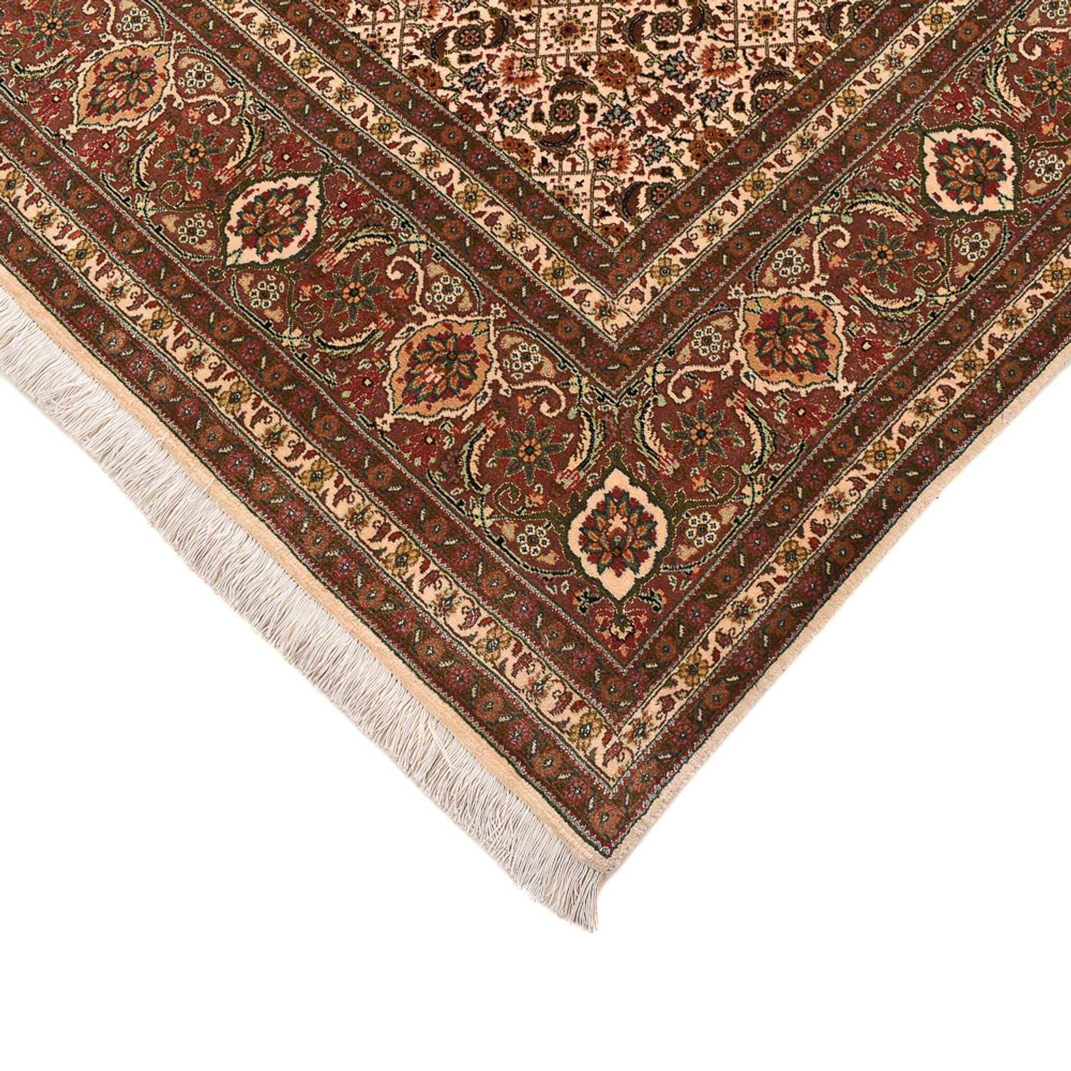Tappeto Persero - Tabriz - Reale quadrato  - 200 x 199 cm - beige scuro