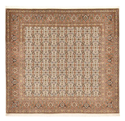 Tappeto Persero - Tabriz - Reale quadrato  - 201 x 197 cm - beige scuro