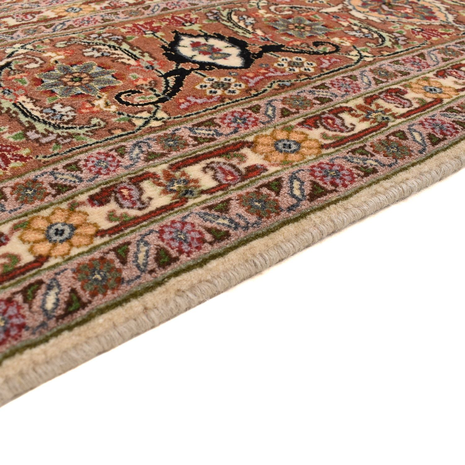 Tappeto Persero - Tabriz - Reale quadrato  - 201 x 197 cm - beige scuro