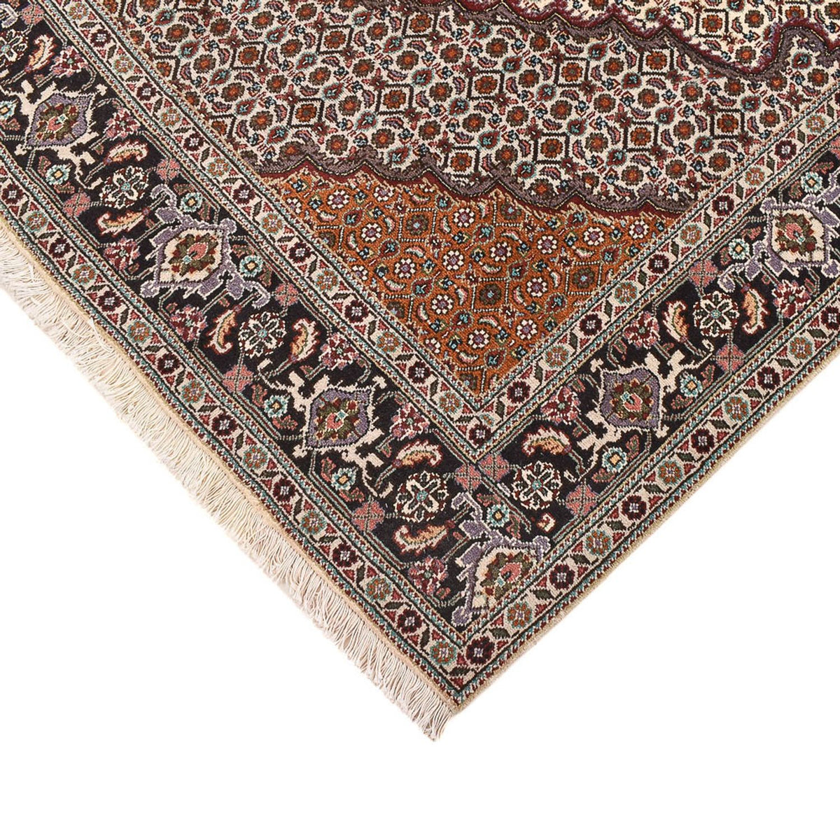 Tappeto Persero - Tabriz - Reale quadrato  - 200 x 197 cm - marrone chiaro