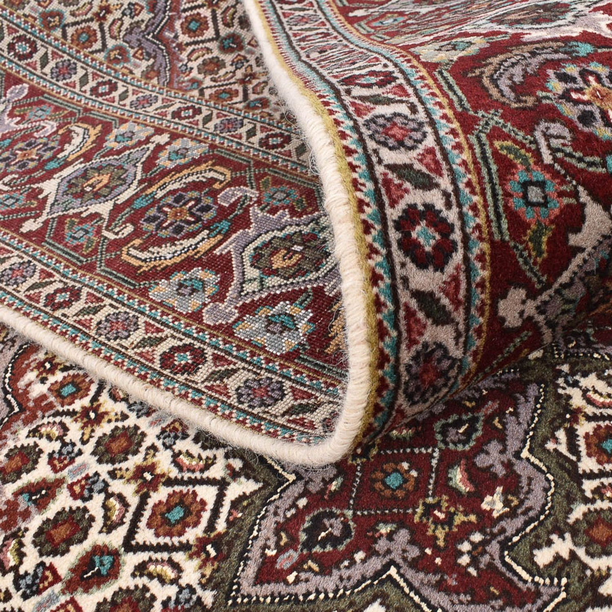 Tappeto Persero - Tabriz - Reale quadrato  - 201 x 200 cm - marrone chiaro