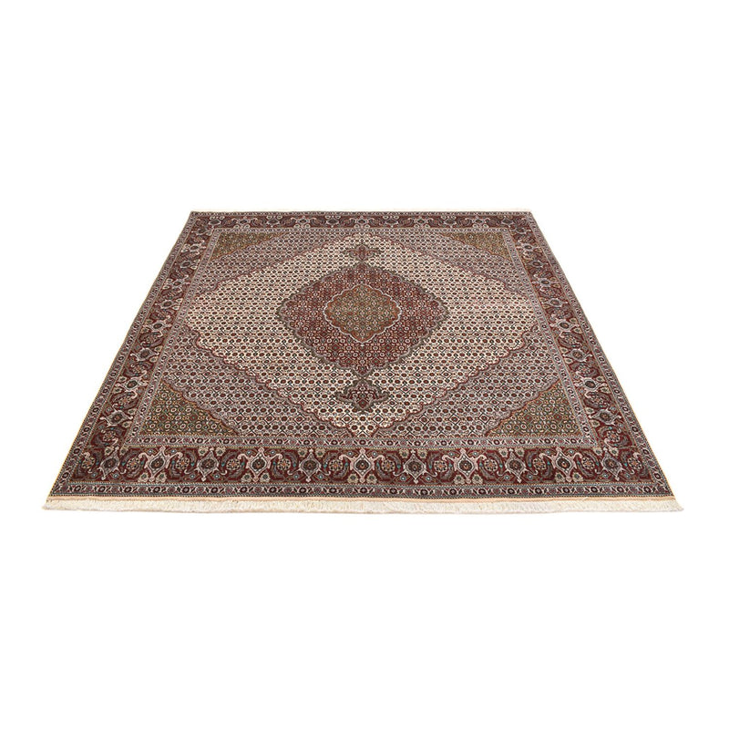 Tappeto Persero - Tabriz - Reale quadrato  - 201 x 200 cm - marrone chiaro