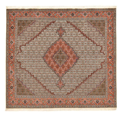 Tappeto Persero - Tabriz - Reale quadrato  - 204 x 196 cm - marrone chiaro