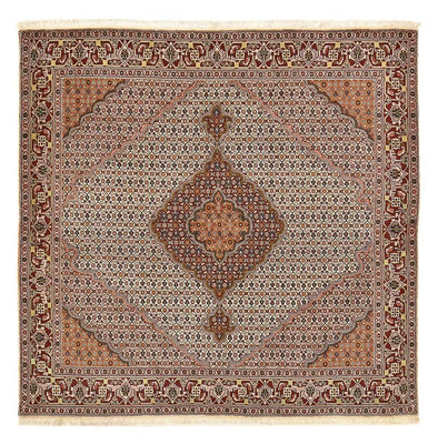 Tappeto Persero - Tabriz - Reale quadrato  - 202 x 198 cm - marrone chiaro