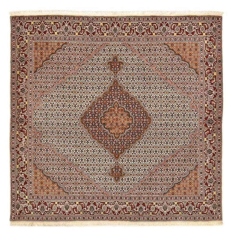 Tappeto Persero - Tabriz - Reale quadrato  - 202 x 198 cm - marrone chiaro