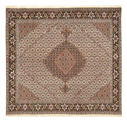 Tappeto Persero - Tabriz - Reale quadrato  - 198 x 194 cm - marrone chiaro