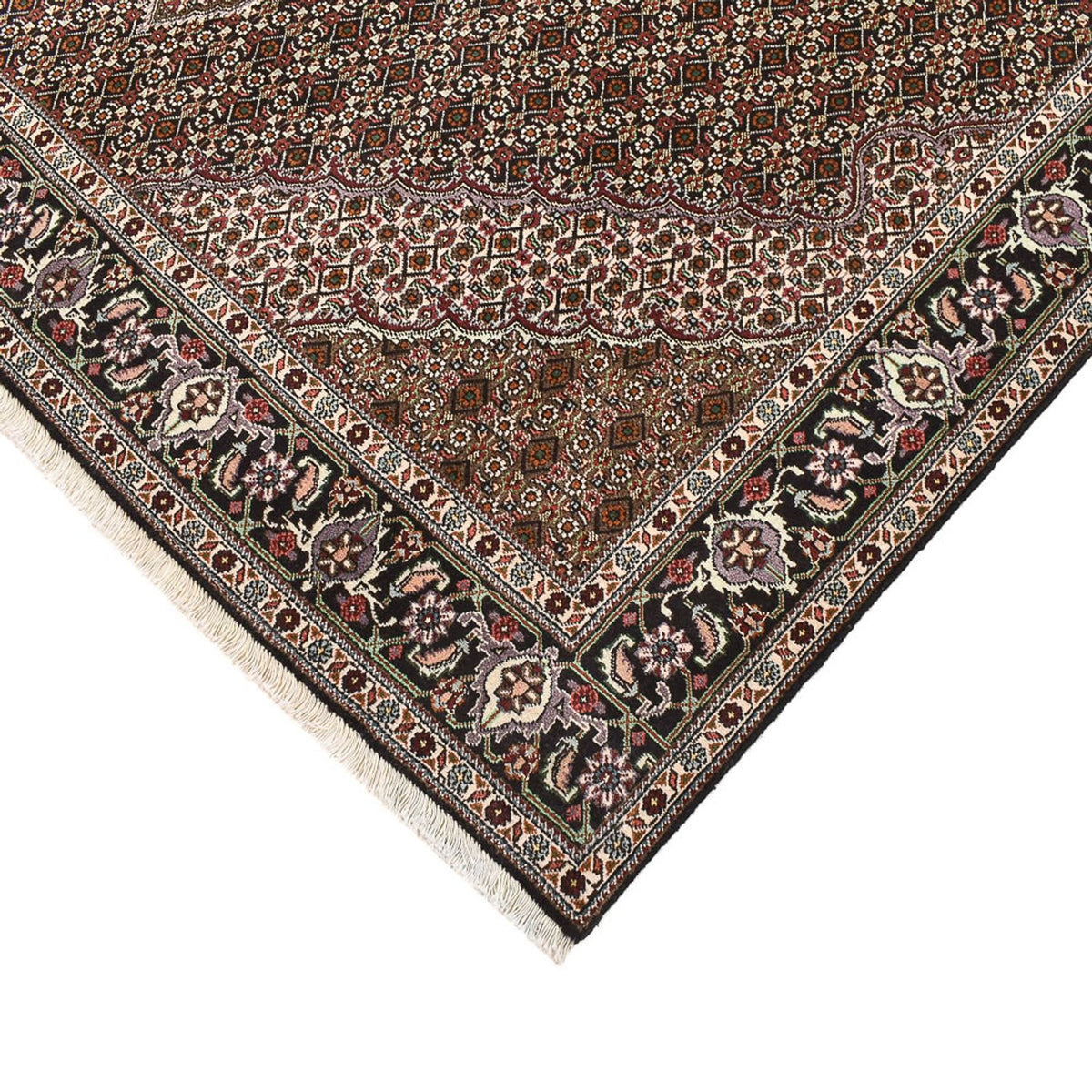 Tappeto Persero - Tabriz - Reale quadrato  - 204 x 193 cm - marrone