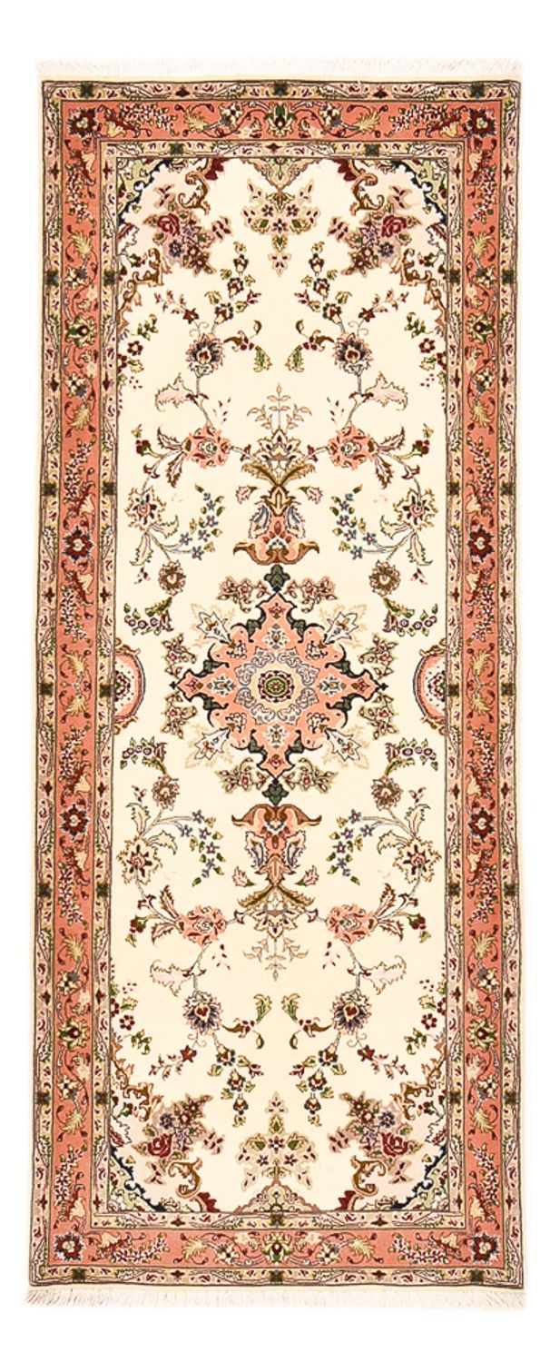 Tappeto corsia Tappeto Persero - Tabriz - Reale - 203 x 81 cm - crema