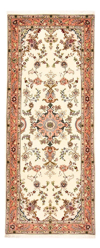 Tappeto corsia Tappeto Persero - Tabriz - Reale - 203 x 81 cm - crema