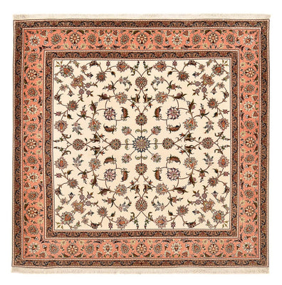 Tappeto Persero - Tabriz - Reale quadrato  - 210 x 204 cm - beige chiaro