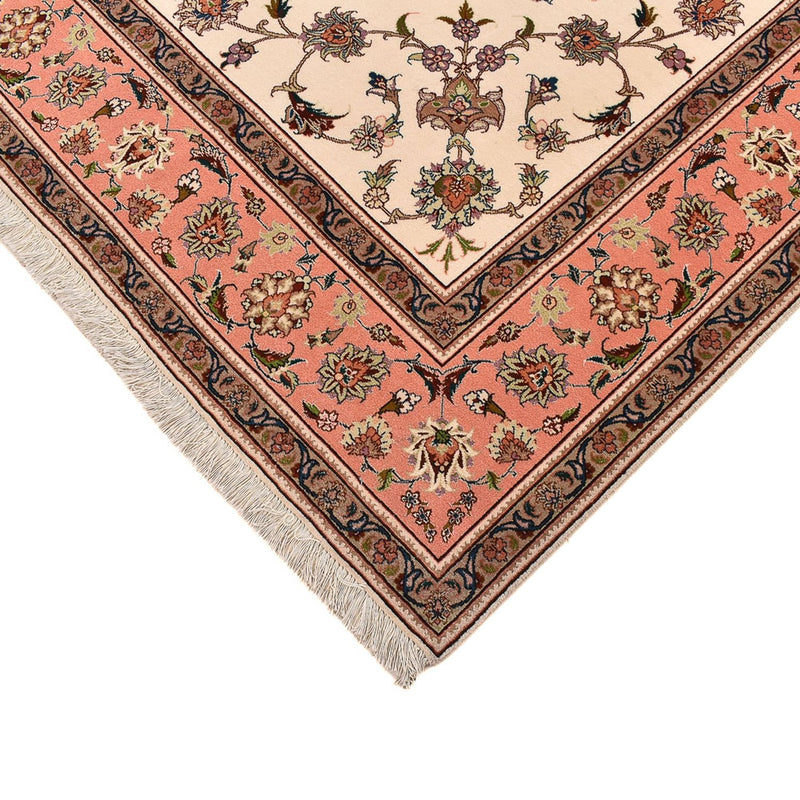 Tappeto Persero - Tabriz - Reale quadrato  - 210 x 204 cm - beige chiaro