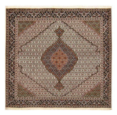 Tappeto Persero - Tabriz - Reale quadrato  - 204 x 200 cm - marrone chiaro