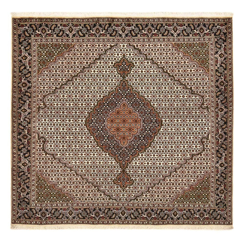 Tappeto Persero - Tabriz - Reale quadrato  - 204 x 200 cm - marrone chiaro