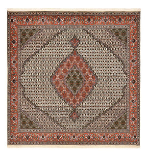 Tappeto Persero - Tabriz - Reale quadrato  - 212 x 201 cm - marrone chiaro