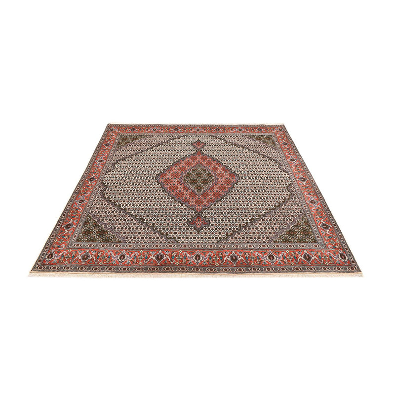 Tappeto Persero - Tabriz - Reale quadrato  - 212 x 201 cm - marrone chiaro