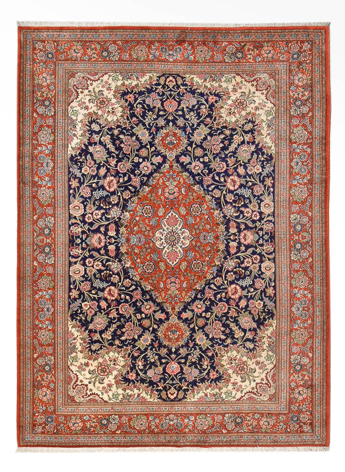 Tappeto Persero - Ghom - 345 x 250 cm - blu scuro