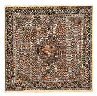 Tappeto Persero - Tabriz - Reale quadrato  - 202 x 202 cm - marrone
