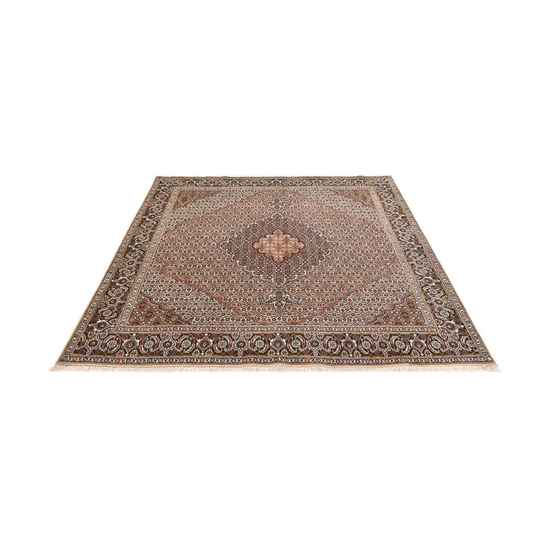 Tappeto Persero - Tabriz - Reale quadrato  - 202 x 202 cm - marrone