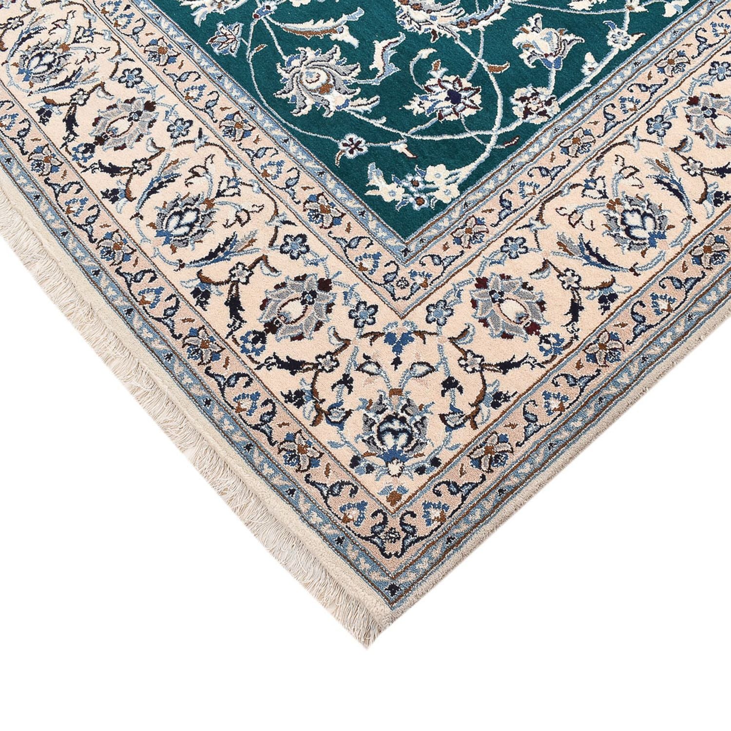 Tappeto Persero - Nain - Reale - 254 x 198 cm - verde scuro