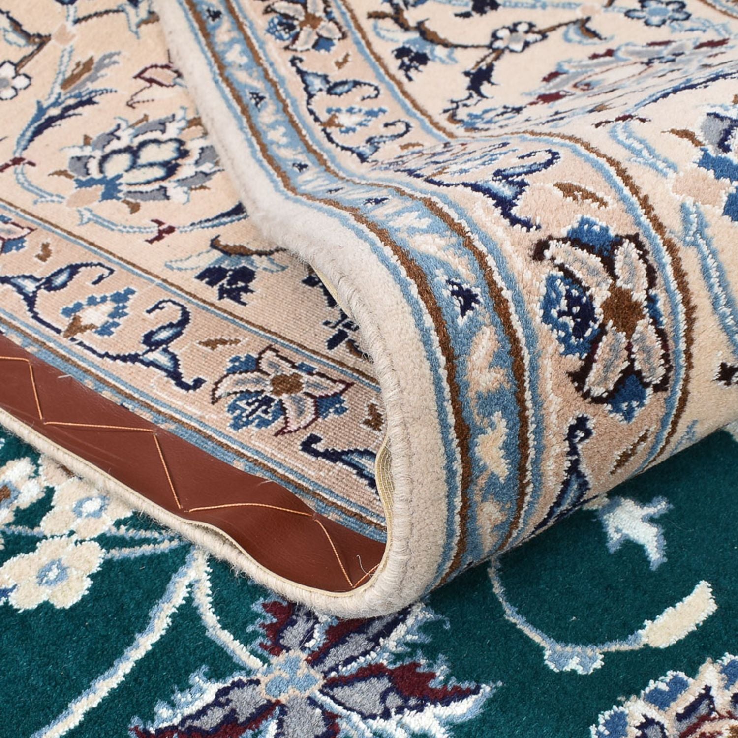 Tappeto Persero - Nain - Reale - 254 x 198 cm - verde scuro