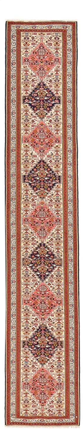 Tappeto corsia Tappeto Kelim - Orientale - 437 x 81 cm - beige