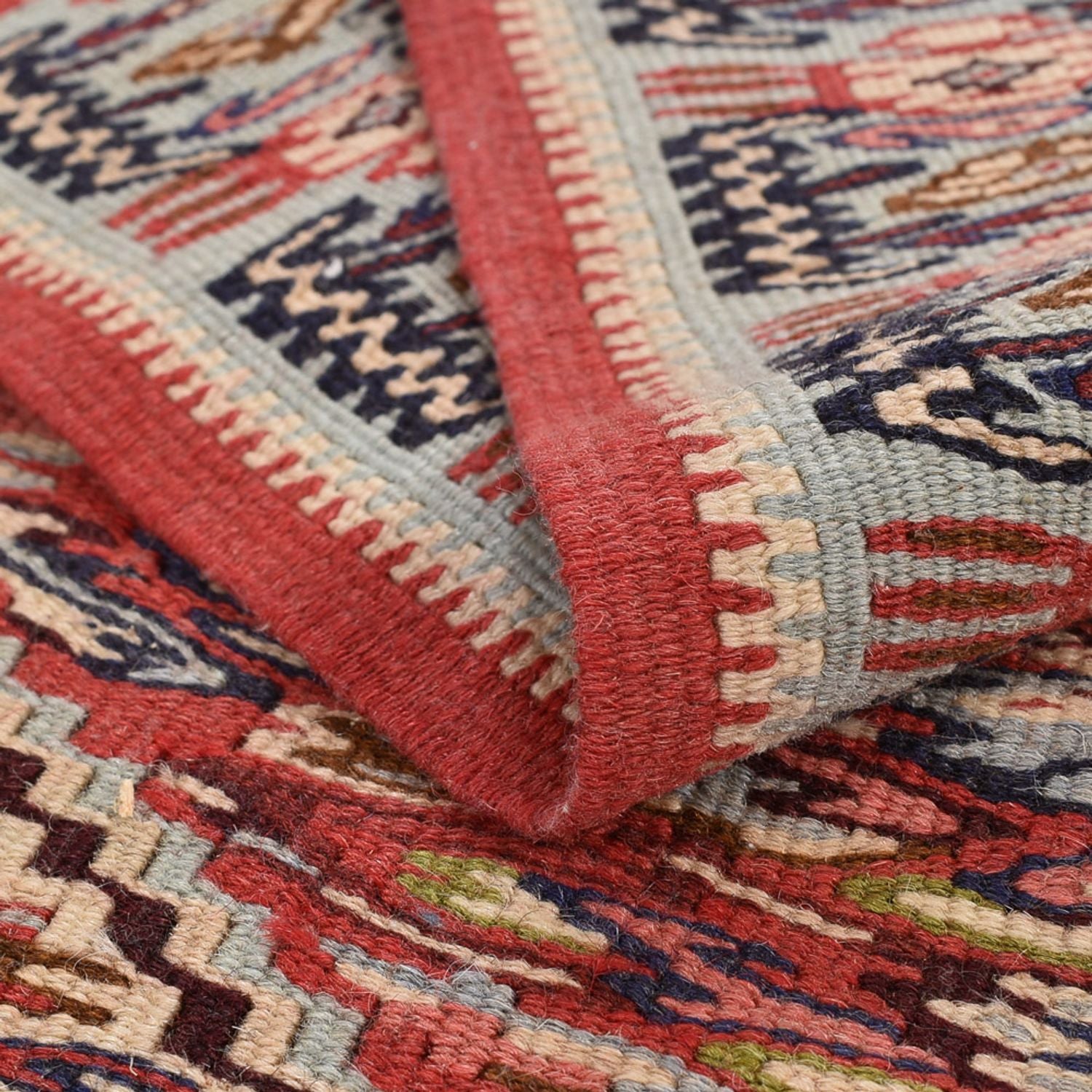 Tappeto corsia Tappeto Kelim - Orientale - 395 x 85 cm - beige scuro
