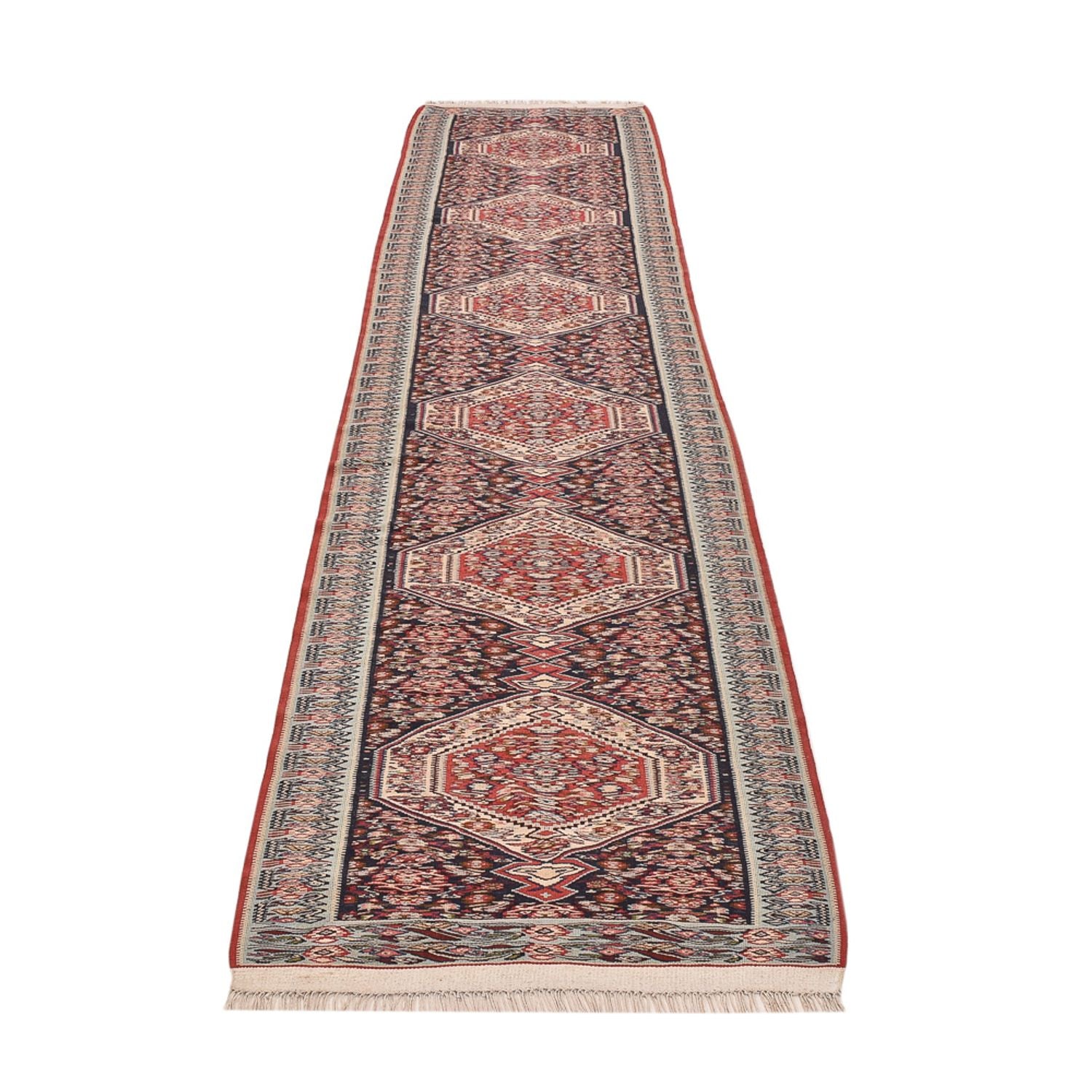 Tappeto corsia Tappeto Kelim - Orientale - 395 x 85 cm - beige scuro