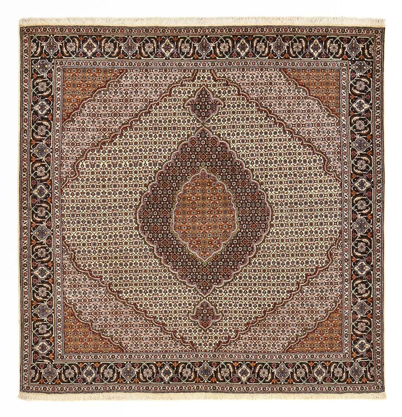 Tappeto Persero - Tabriz - Reale quadrato  - 210 x 200 cm - marrone chiaro