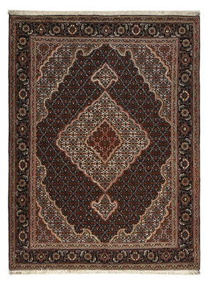 Tappeto Persero - Tabriz - Reale - 202 x 153 cm - marrone scuro