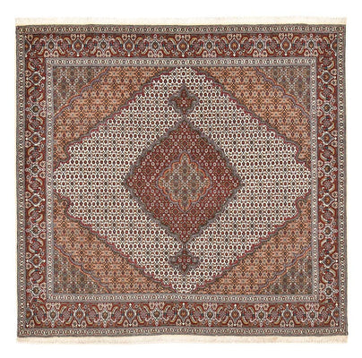 Tappeto Persero - Tabriz - Reale quadrato  - 204 x 202 cm - marrone chiaro
