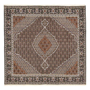 Tappeto Persero - Tabriz - Reale quadrato  - 200 x 200 cm - marrone