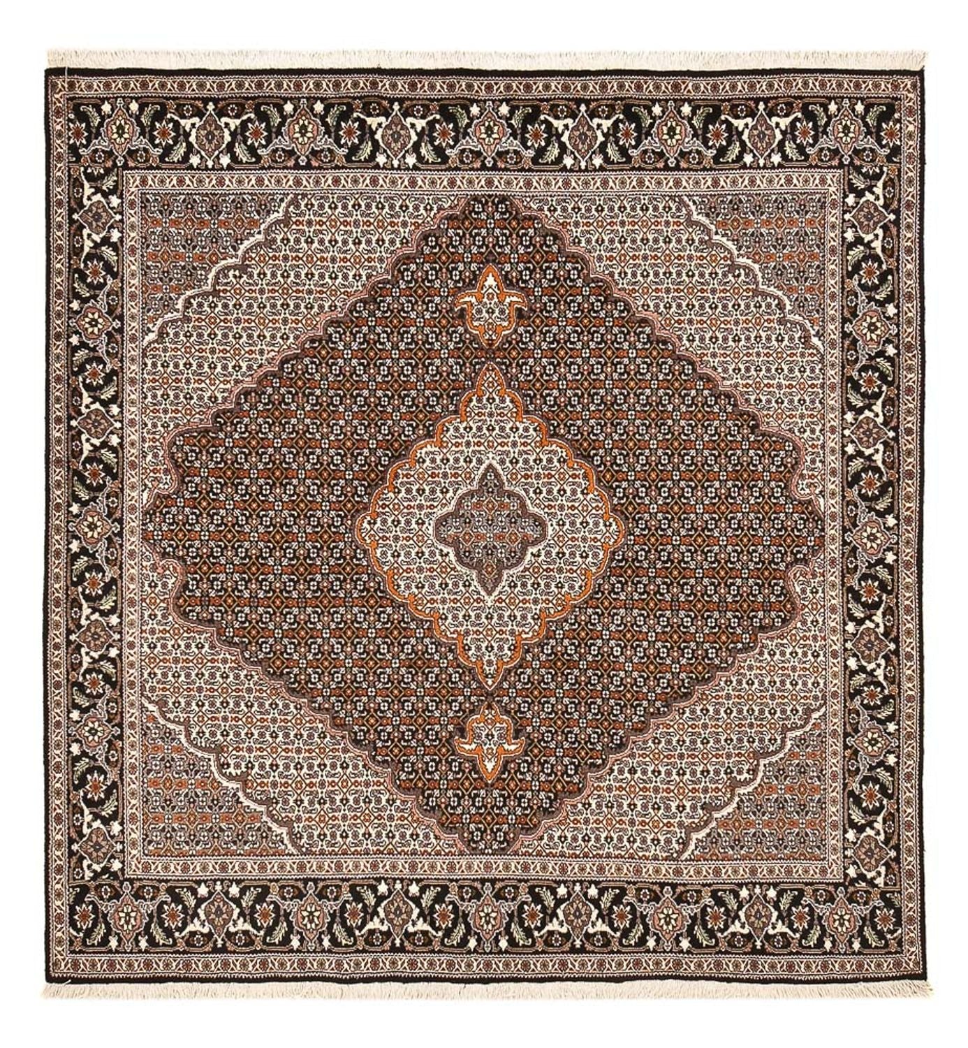 Tappeto Persero - Tabriz - Reale quadrato  - 207 x 200 cm - marrone