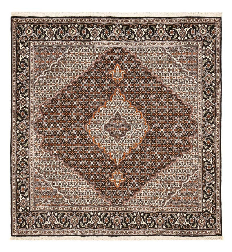 Tappeto Persero - Tabriz - Reale quadrato  - 207 x 200 cm - marrone