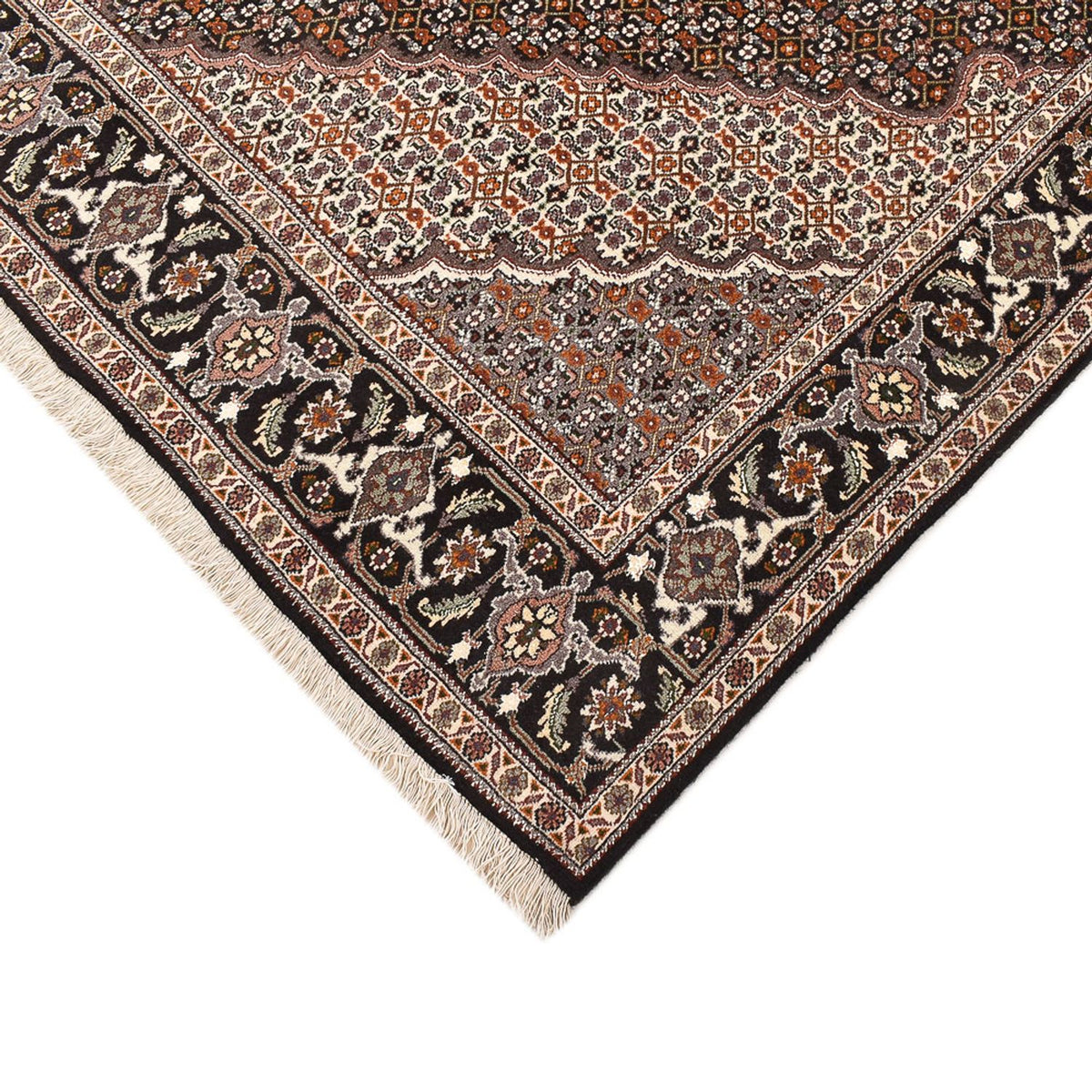 Tappeto Persero - Tabriz - Reale quadrato  - 207 x 200 cm - marrone