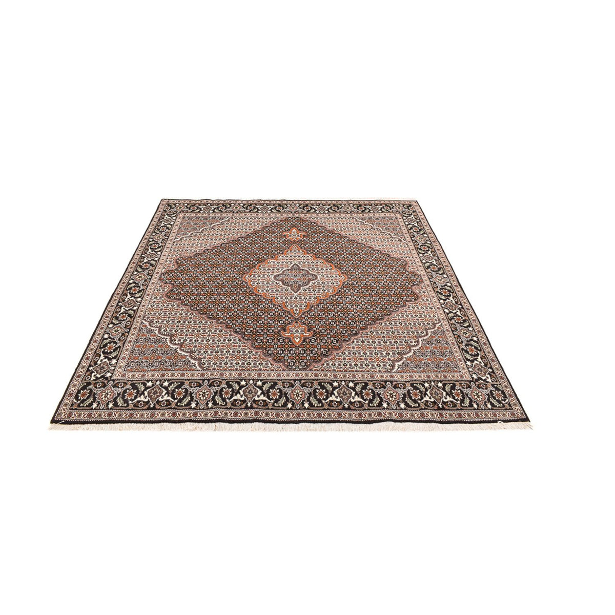 Tappeto Persero - Tabriz - Reale quadrato  - 207 x 200 cm - marrone