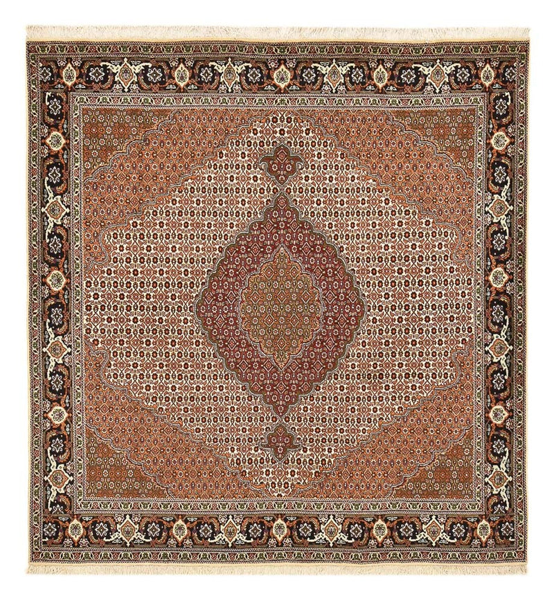 Tappeto Persero - Tabriz - Reale quadrato  - 209 x 198 cm - marrone