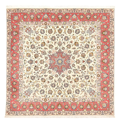 Tappeto Persero - Tabriz - Reale quadrato  - 202 x 201 cm - beige