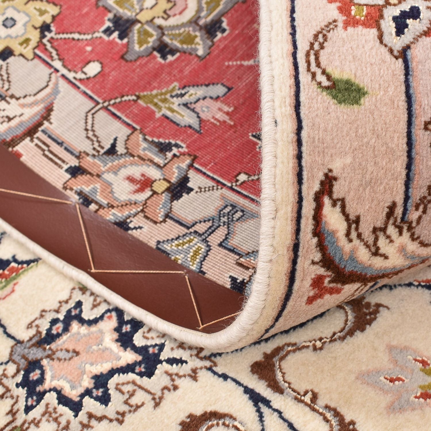 Tappeto Persero - Tabriz - Reale quadrato  - 202 x 201 cm - beige