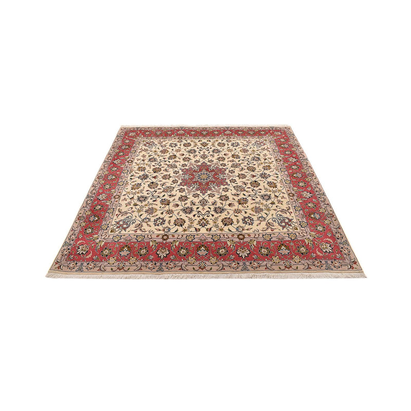 Tappeto Persero - Tabriz - Reale quadrato  - 202 x 201 cm - beige