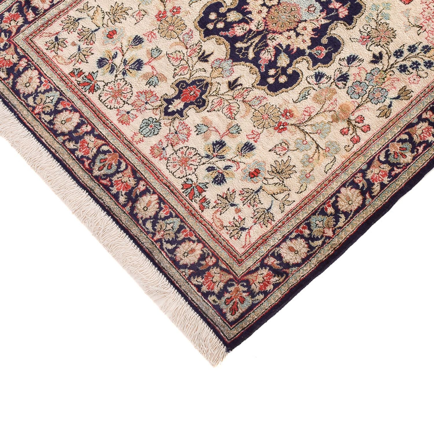 Tappeto corsia Tappeto di seta - Ghom seta - Premio - 222 x 69 cm - crema